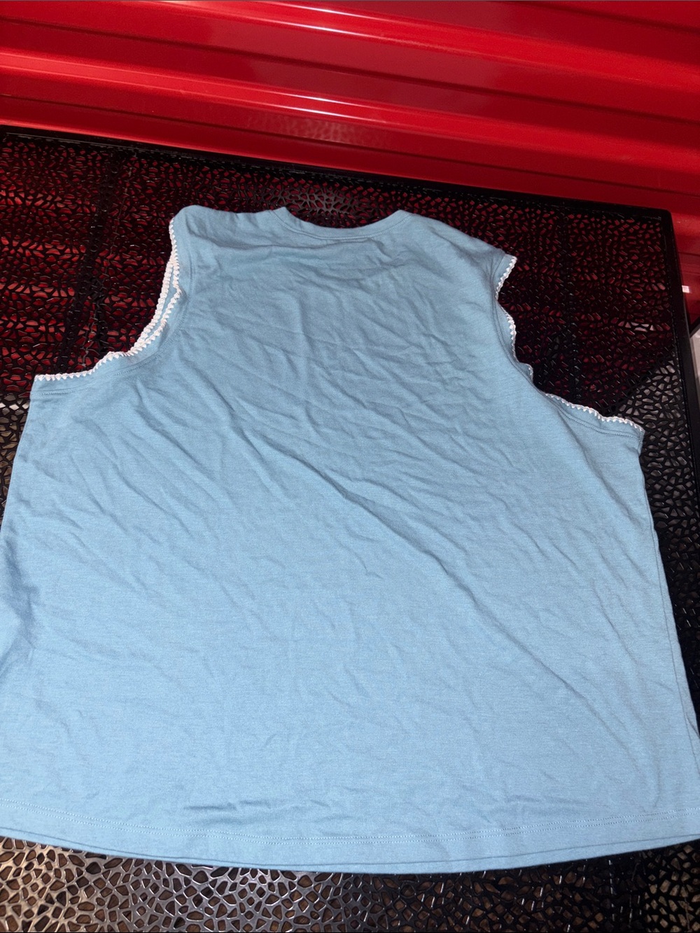 Nike dri fit tank top blue with white frizzles on the side extra large nice - Picture 7 of 11